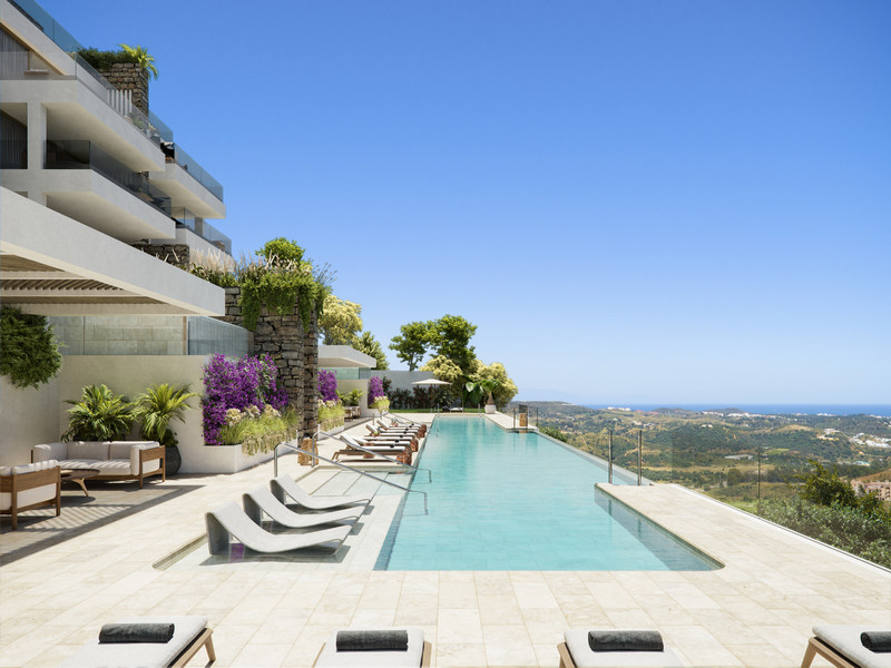 Boutique Project – La Cala de Mijas - infinity pool terrace with panoramic sea and hillside views