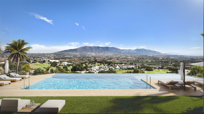 Sunrise Golf Residences - infinity pool with panoramic golf course and mountain views, La Cala de Mijas