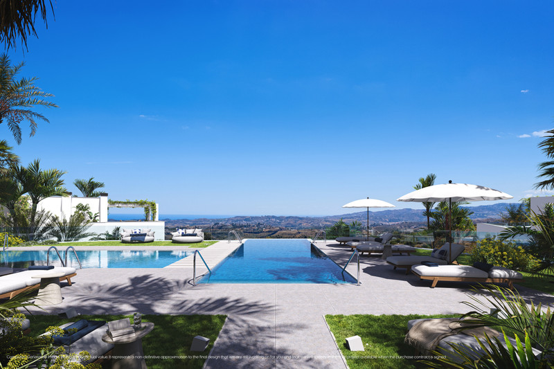 Mijas Seaviews – Mijas - infinitybasseng med solsenger, palmetrær og panoramautsikt over dal og hav