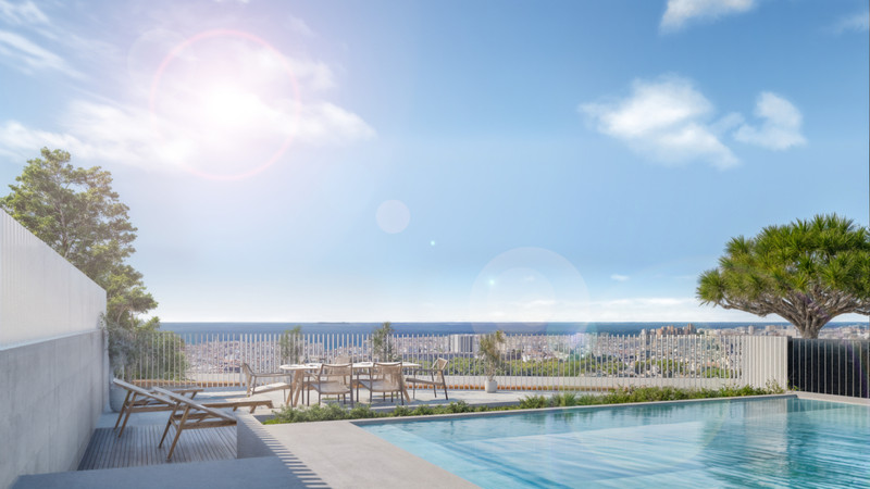 The Oak 48 – Estepona - takterrasse med infinitybasseng og panoramautsikt over hav og by