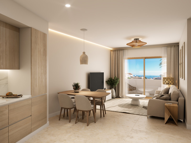 Urban City Horizon – Fuengirola - open-plan living and dining area with sea views and balcony