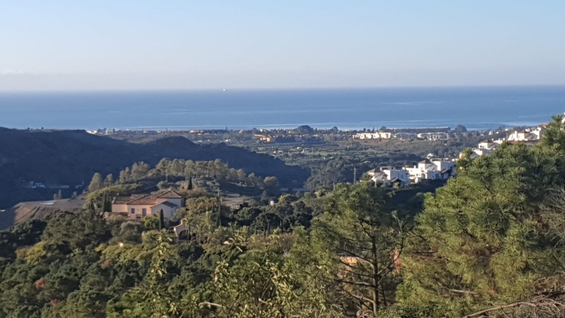 Villa 40 Monte Mayor – Benahavís - panoramautsikt over frodige pinskoger, hvite villaer og Middelhavets kystlinje