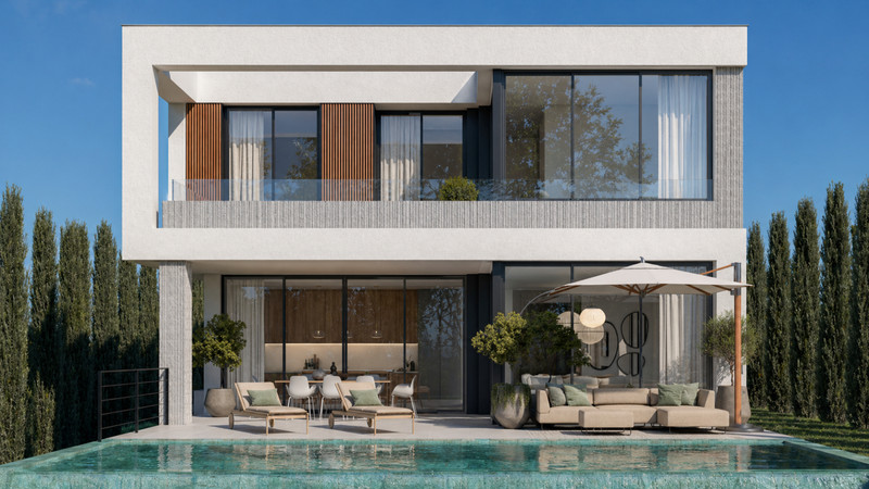 Stupa – Villa Metta – Mijas Golf - moderne toetasjes villa med infinitybasseng og loungeområde utendørs
