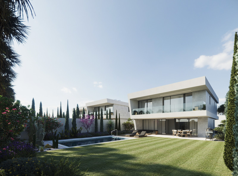 Villa C San Pedro – San Pedro de Alcántara - moderne toetasjes villa med basseng, velstelt plen og frodig hage