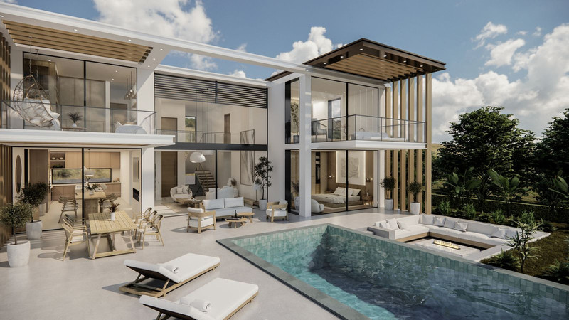 Villa Serenity – Benalmadena - luxury exterior with pool, open-plan living areas and two-storey facade
